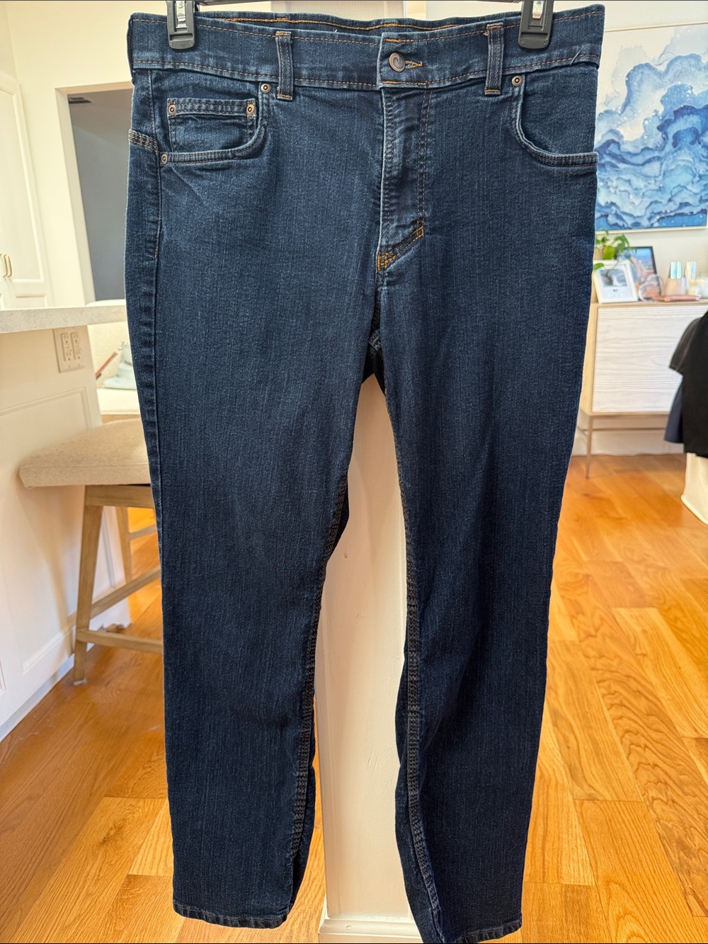 Origins Men’s D68 Dark Indigo Slim Straight Jeans (34/30)